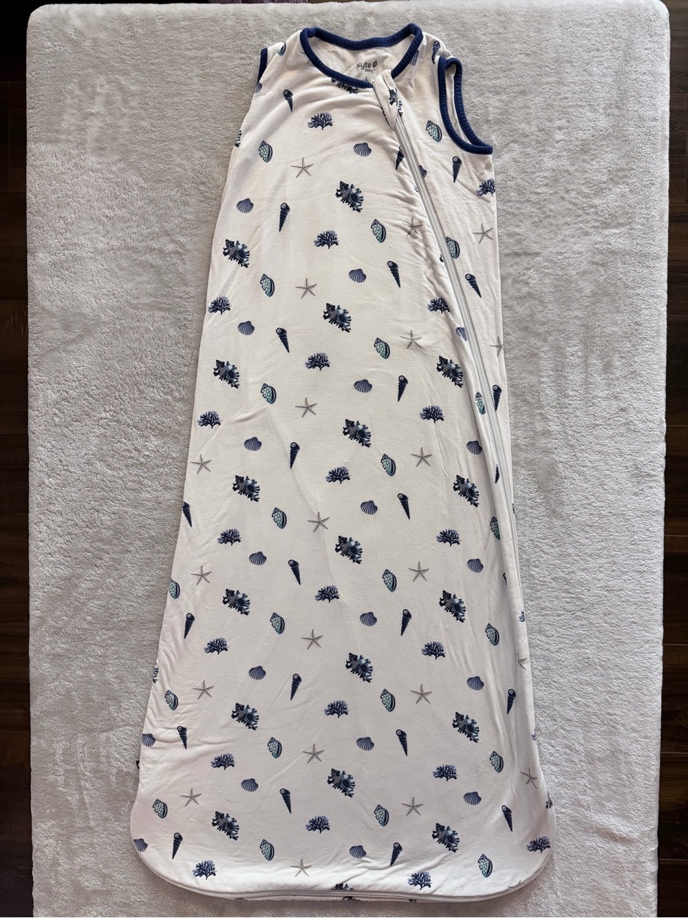 Kyte Baby Coastal Shell Sleep Sack Large 0.5 Tog Bamboo Sleep Bag